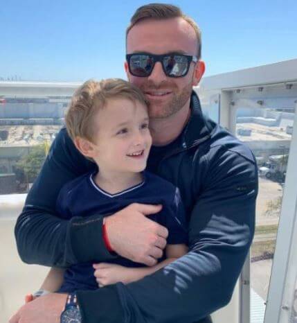 Donovan Patrick Aldis with his father Nick Aldis.